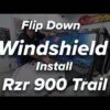 Polaris RZR Trail 900 Scratch-Resistant Flip Down Windshield - Image 9