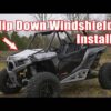 Polaris RZR XP 1000 Scratch Resistant Flip Down Windshield - Image 9