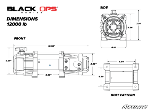 12,000 lb. Winch (with Wireless Remote & Synthetic Rope) - Image 3