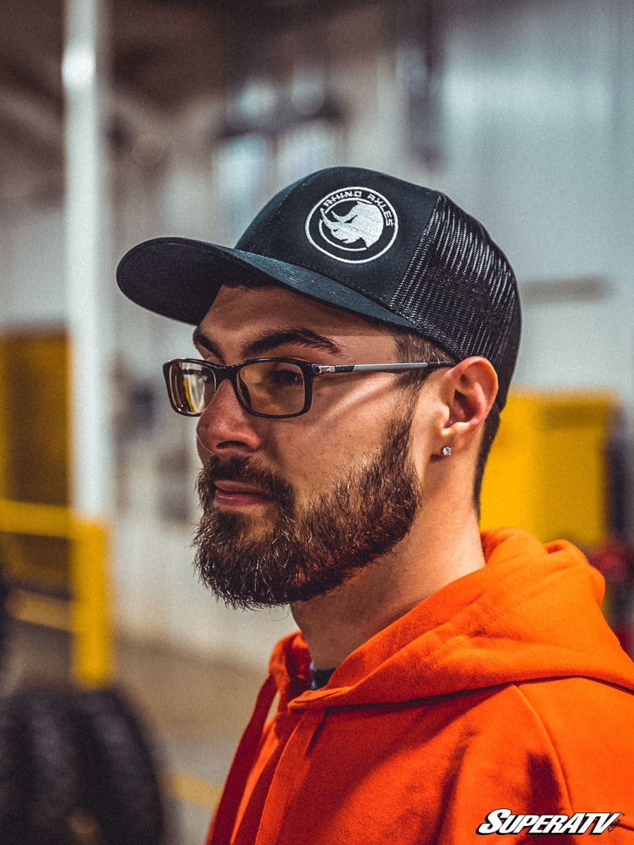 Black and White Rhino Axles Trucker Hat - Image 3