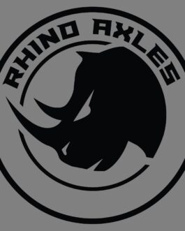 Gray and Black Rhino Axles Trucker Hat