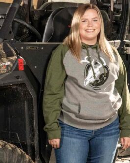 SuperATV Green and Gray Skull Hoodie