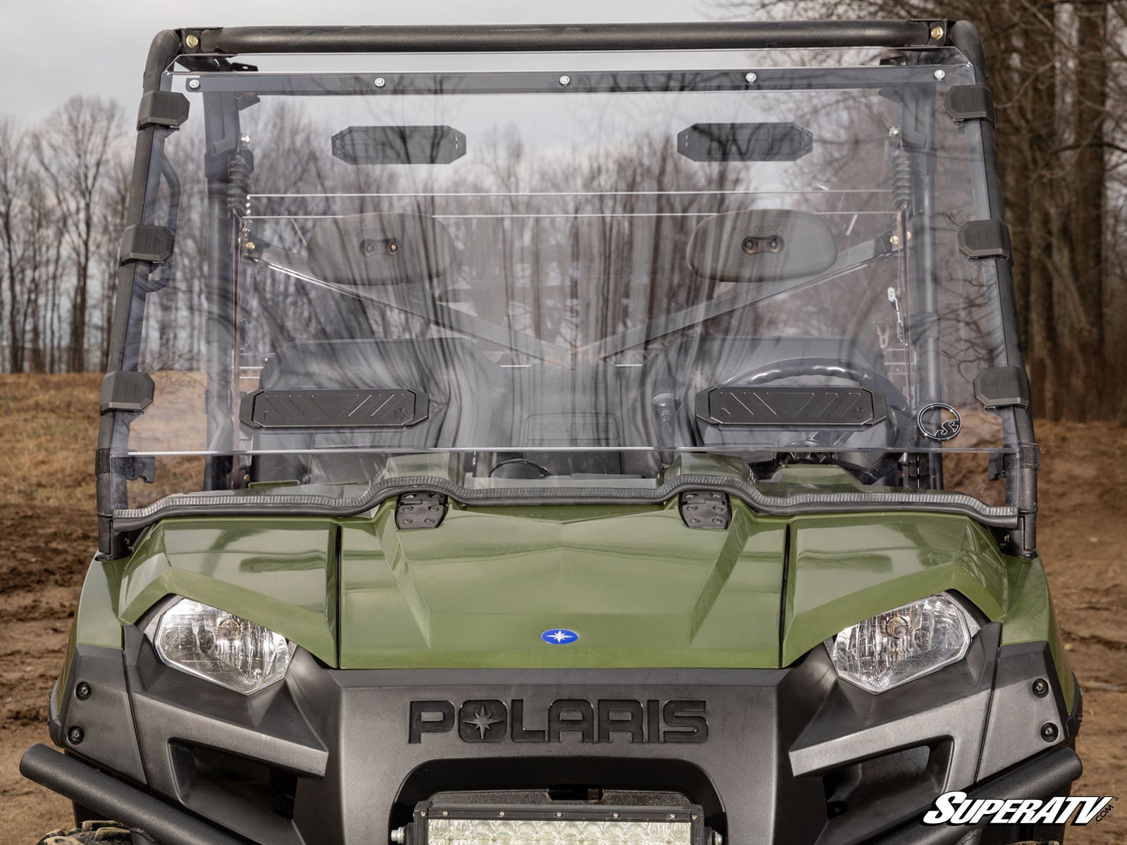Polaris Ranger 900 Diesel Vented Full Windshield - Image 4