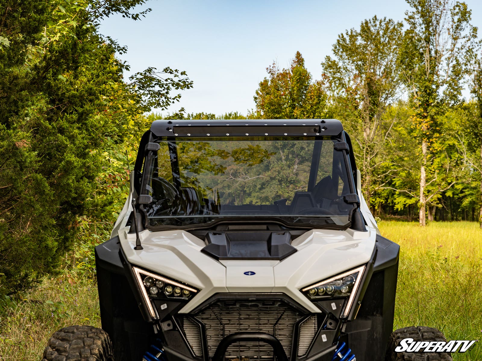 Polaris RZR Turbo R Scratch-Resistant Full Windshield - Image 3