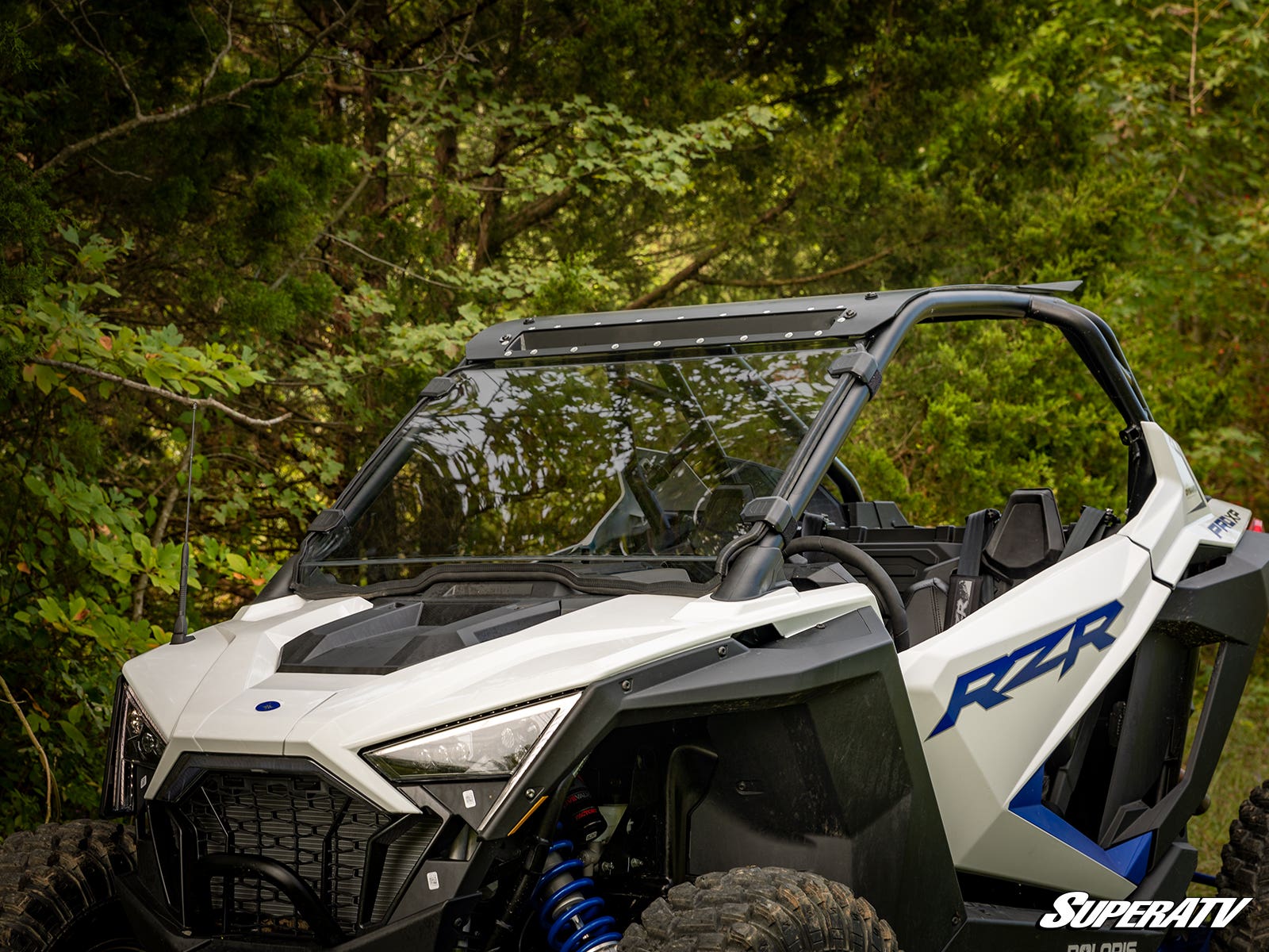 Polaris RZR Turbo R Scratch-Resistant Full Windshield - Image 4