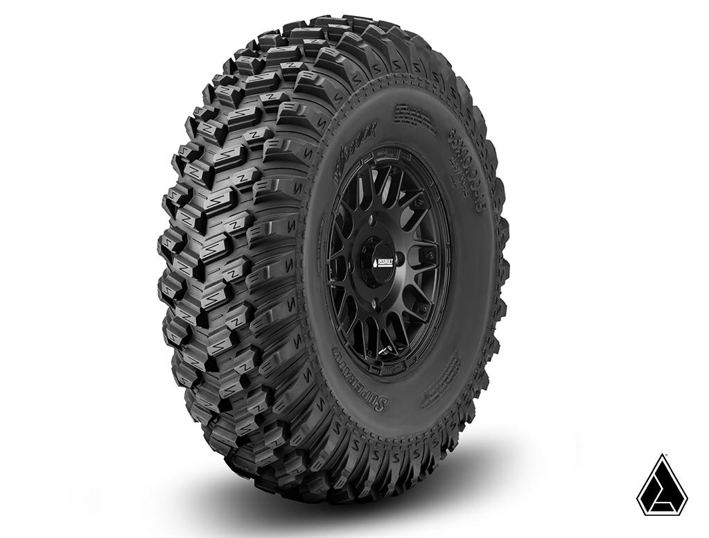 Standard XT Warrior Tires 30x10x15 on 15x7 Assault Industries Hellfire Satin Black Wheels 5/4.5 Pattern