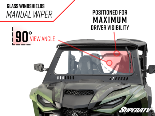 Yamaha Wolverine X2 1000 Glass Windshield - Image 4