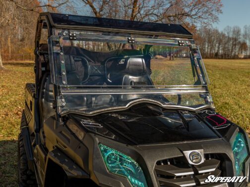 CFMOTO UForce 800 Scratch-Resistant Flip Windshield - Image 3