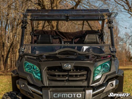 CFMOTO UForce 800 Scratch-Resistant Flip Windshield - Image 4