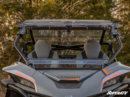CFMOTO ZForce 950 Scratch Resistant Flip Windshield - Image 6