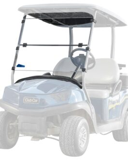 Corsa Blue Club Car Tempo Flip Down Windshield - Scratch Resistant Polycarbonate - Clear