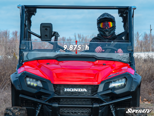 Honda Pioneer 1000 Scratch Resistant Half Windshield - Image 8