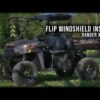 Polaris Ranger 1000 Scratch Resistant Flip Windshield - Image 4