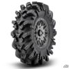 Intimidator Tires 34x10x15 on 15" Matte Titanium Hellfire Wheels 5/4.5 Pattern