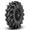 Intimidator Tires 34x10x15 on 15" Satin Black Hellfire Wheels 4/156 Pattern