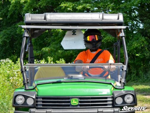 John Deere Gator Scratch Resistant Flip Windshield - Image 3