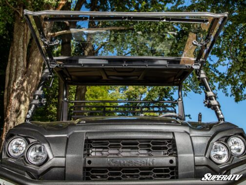 Kawasaki Mule Pro Scratch Resistant Flip Windshield - Image 3