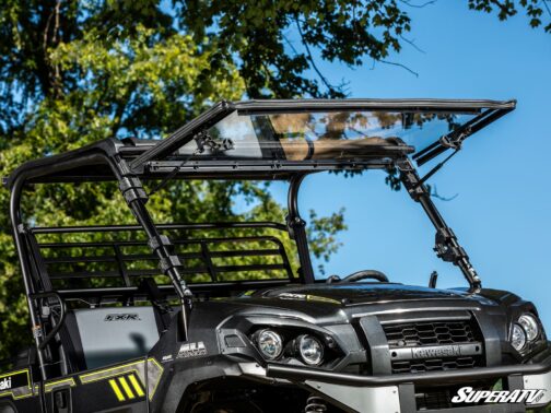 Kawasaki Mule Pro Scratch Resistant Flip Windshield - Image 9
