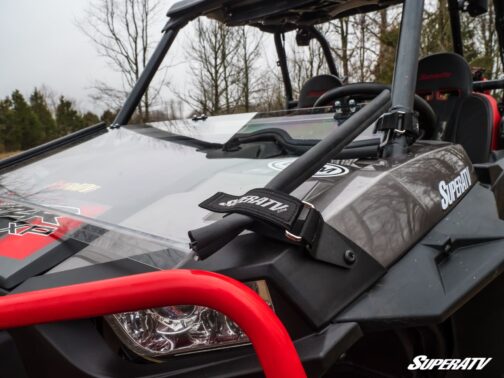 Polaris RZR XP Turbo Scratch Resistant Flip Down Windshield - Image 4