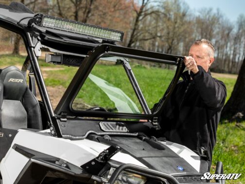 Polaris RZR 900 Flip Down Glass Windshield - Image 5