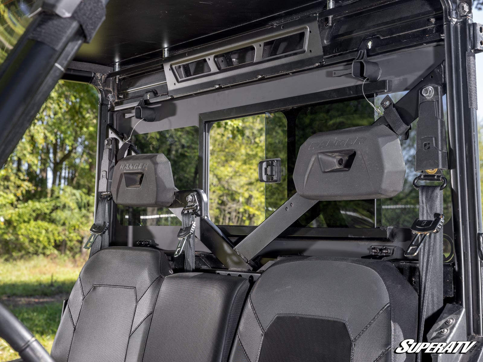 Polaris Ranger XP 900 Glass Sliding Rear Windshield - Image 5