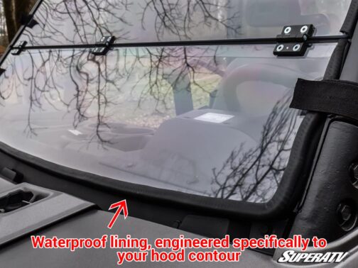 Polaris Ranger XP 570 Scratch Resistant Flip Down Windshield - Image 8