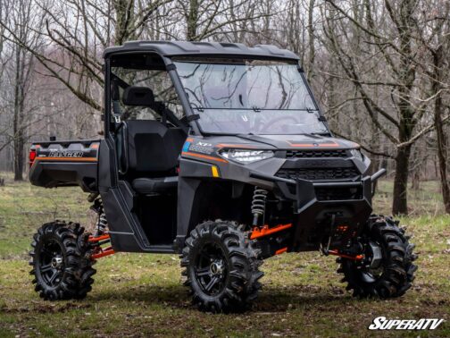 Polaris Ranger XP 900 Scratch Resistant Flip Down Windshield - Image 2