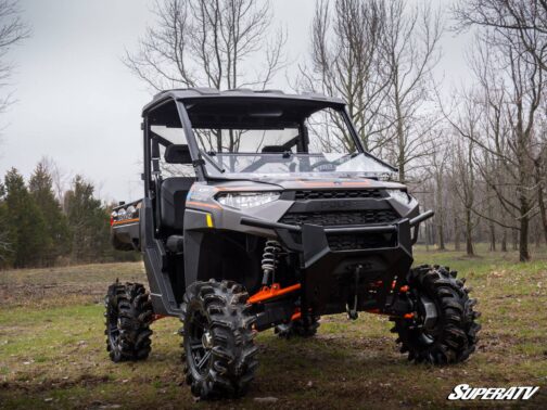 Polaris Ranger XP 900 Scratch Resistant Flip Down Windshield - Image 3