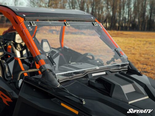 Polaris RZR Pro R Scratch-Resistant Flip Windshield - Image 2