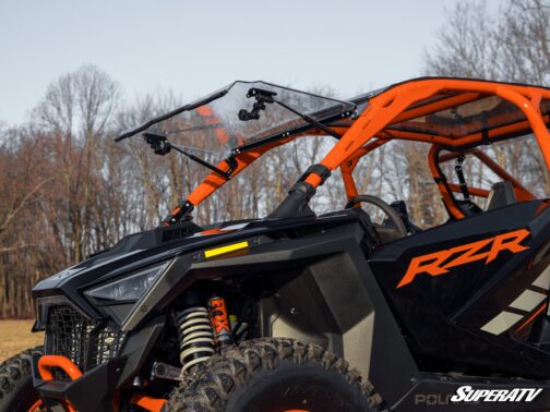 Polaris RZR Pro R Scratch-Resistant Flip Windshield - Image 3