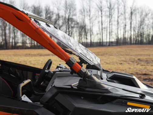 Polaris RZR Pro R Scratch-Resistant Flip Windshield - Image 4