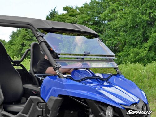 Yamaha Wolverine Scratch Resistant Flip Windshield - Image 3