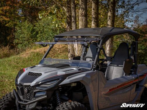 Yamaha Wolverine RMAX Scratch Resistant Flip Windshield - Image 3